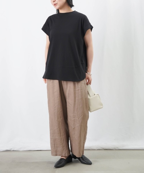 LUCA/LADY LUCK LUCA(ルカ/レディラックルカ)の「LC/LLL ドライタッチフレンチカットソー / ラウンドヘムシンプルTシャツ(Tシャツ/カットソー・レディース・ブルー/カーキ/ブラック/ホワイト・FREE)」の17枚目の写真