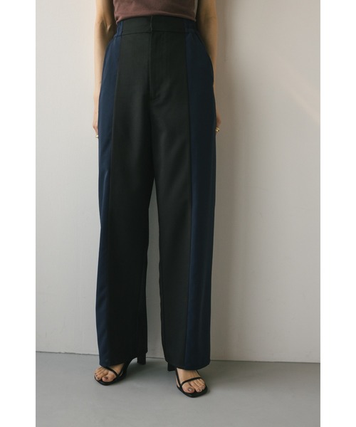 STYLEMIXER(スタイルミキサー)の「ツートーンリラックスラインパンツ(その他パンツ・レディース・ベージュ/ブラック・SMALL/MEDIUM)」の5枚目の写真