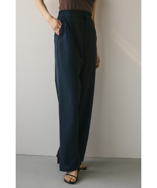 STYLEMIXER(スタイルミキサー)の「ツートーンリラックスラインパンツ(その他パンツ・レディース・ベージュ/ブラック・SMALL/MEDIUM)」の6枚目の写真