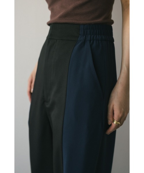 STYLEMIXER(スタイルミキサー)の「ツートーンリラックスラインパンツ(その他パンツ・レディース・ベージュ/ブラック・SMALL/MEDIUM)」の8枚目の写真