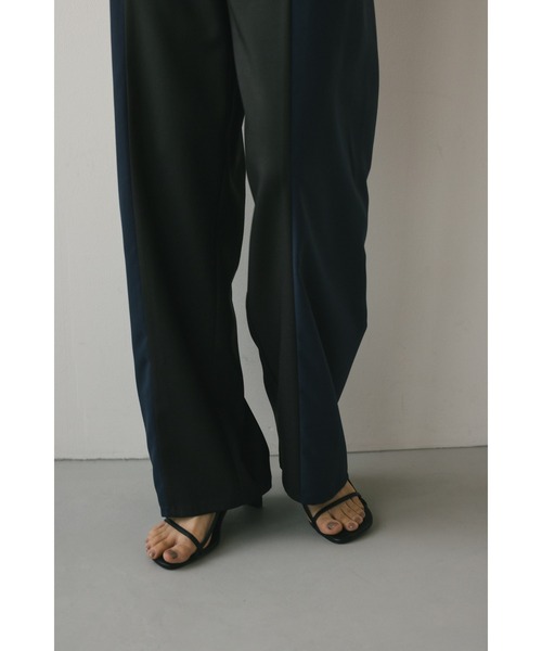 STYLEMIXER(スタイルミキサー)の「ツートーンリラックスラインパンツ(その他パンツ・レディース・ベージュ/ブラック・SMALL/MEDIUM)」の9枚目の写真