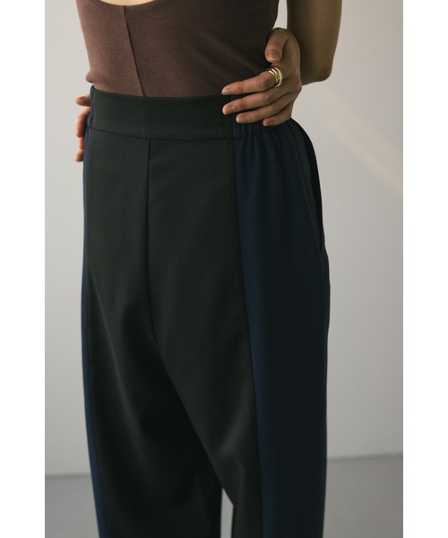 STYLEMIXER(スタイルミキサー)の「ツートーンリラックスラインパンツ(その他パンツ・レディース・ベージュ/ブラック・SMALL/MEDIUM)」の11枚目の写真