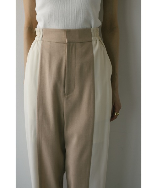 STYLEMIXER(スタイルミキサー)の「ツートーンリラックスラインパンツ(その他パンツ・レディース・ベージュ/ブラック・SMALL/MEDIUM)」の16枚目の写真