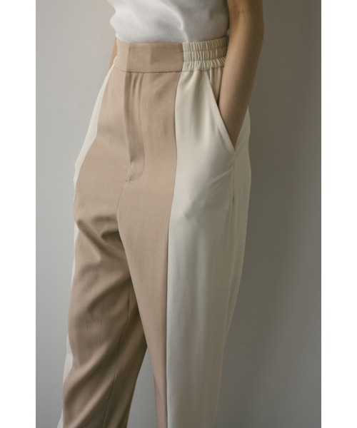 STYLEMIXER(スタイルミキサー)の「ツートーンリラックスラインパンツ(その他パンツ・レディース・ベージュ/ブラック・SMALL/MEDIUM)」の17枚目の写真