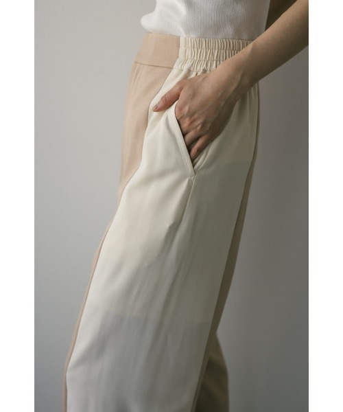 STYLEMIXER(スタイルミキサー)の「ツートーンリラックスラインパンツ(その他パンツ・レディース・ベージュ/ブラック・SMALL/MEDIUM)」の18枚目の写真