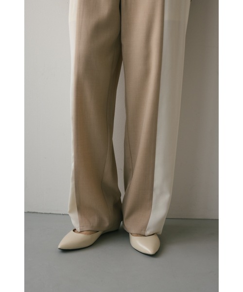 STYLEMIXER(スタイルミキサー)の「ツートーンリラックスラインパンツ(その他パンツ・レディース・ベージュ/ブラック・SMALL/MEDIUM)」の19枚目の写真