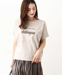 MK MICHEL KLEIN | スクエアプリントロゴTシャツ/洗える(Tシャツ/カットソー)