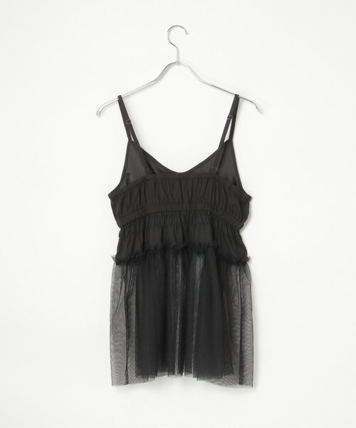 VENCEEXCHANGE（ヴァンスエクスチェンジ）の「チュール切替キャミソール（キャミソール・レディース・オフホワイト/ライトグレー/ブラック・FREE）」の20枚目の写真