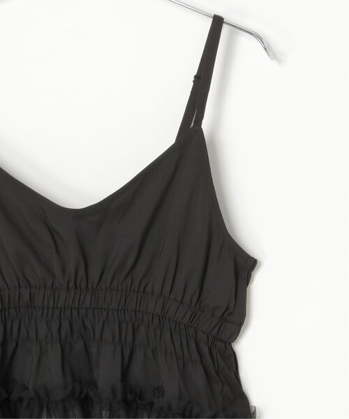 VENCEEXCHANGE（ヴァンスエクスチェンジ）の「チュール切替キャミソール（キャミソール・レディース・オフホワイト/ライトグレー/ブラック・FREE）」の21枚目の写真