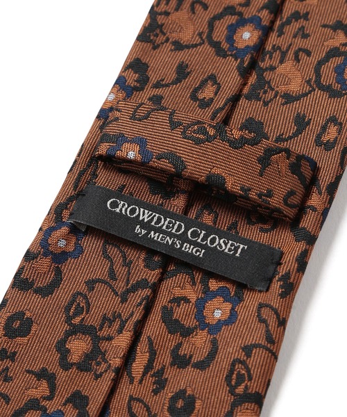 CROWDED CLOSET(クラウデッドクローゼット)の「配色フラワージャカード柄ネクタイ(ネクタイ・メンズ・ベージュ/ネイビー/ブルー・FREE)」の14枚目の写真