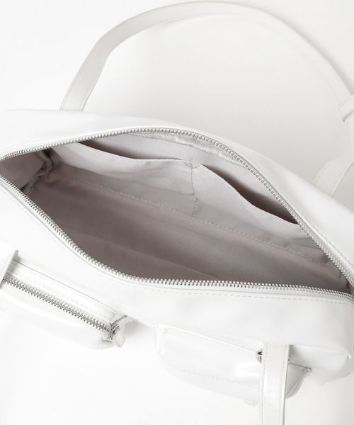 LOWRYS FARM(ローリーズファーム)の「リッタイポケツキボストン 128529(ボストンバッグ・レディース・ブラック/ホワイト・FREE)」の9枚目の写真