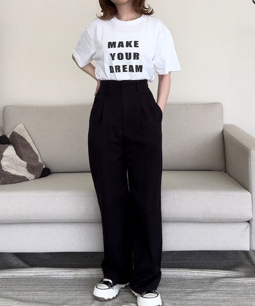 セール】太文字英字ロゴプリント半袖Tシャツ（Tシャツ