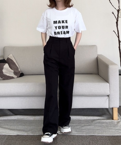 セール】太文字英字ロゴプリント半袖Tシャツ（Tシャツ