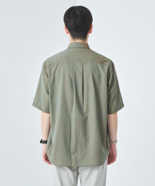 green label relaxing(グリーンレーベルリラクシング)の「ウォッシャブルトロ ダブルポケット レギュラーカラー シャツ-ウォッシャブル・ストレッチ・防シワ-(シャツ/ブラウス・メンズ・オリーブ/ターコイズブルー・XL/M/S/L)」の7枚目の写真