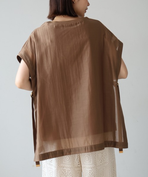 Bou Jeloud(ブージュルード)の「シアーカットドッキングプルオーバー(Tシャツ/カットソー・レディース・ライム/ブラウン・38)」の10枚目の写真