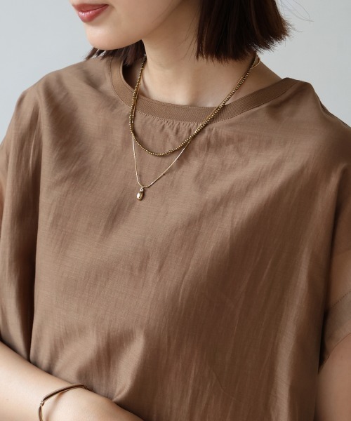 Bou Jeloud(ブージュルード)の「シアーカットドッキングプルオーバー(Tシャツ/カットソー・レディース・ライム/ブラウン・38)」の13枚目の写真