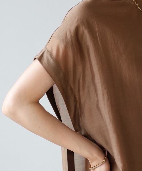 Bou Jeloud(ブージュルード)の「シアーカットドッキングプルオーバー(Tシャツ/カットソー・レディース・ライム/ブラウン・38)」の14枚目の写真