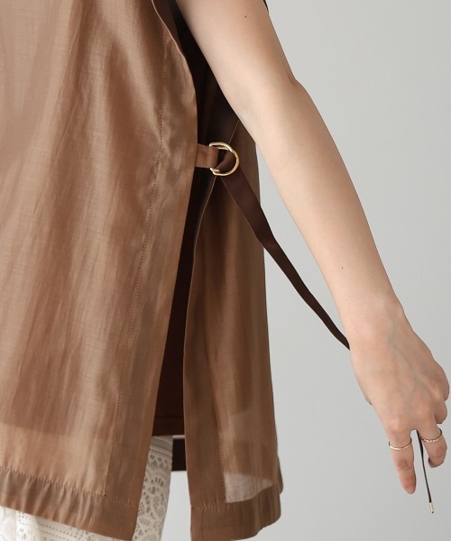 Bou Jeloud(ブージュルード)の「シアーカットドッキングプルオーバー(Tシャツ/カットソー・レディース・ライム/ブラウン・38)」の15枚目の写真