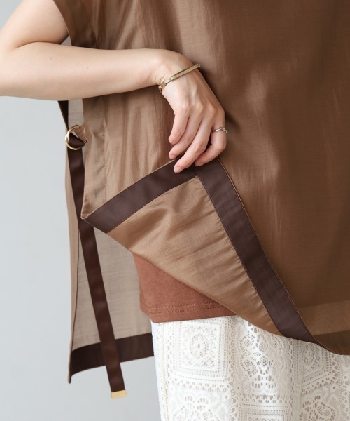 Bou Jeloud(ブージュルード)の「シアーカットドッキングプルオーバー(Tシャツ/カットソー・レディース・ライム/ブラウン・38)」の16枚目の写真