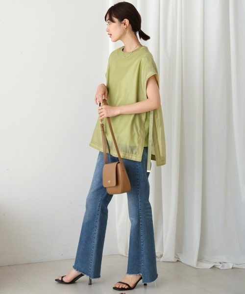 Bou Jeloud(ブージュルード)の「シアーカットドッキングプルオーバー(Tシャツ/カットソー・レディース・ライム/ブラウン・38)」の20枚目の写真