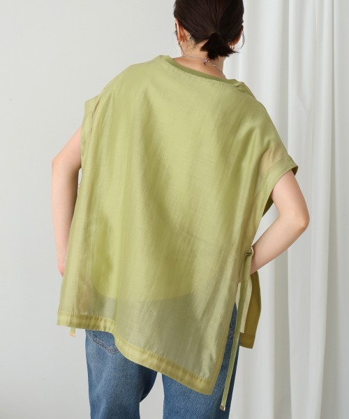 Bou Jeloud(ブージュルード)の「シアーカットドッキングプルオーバー(Tシャツ/カットソー・レディース・ライム/ブラウン・38)」の22枚目の写真