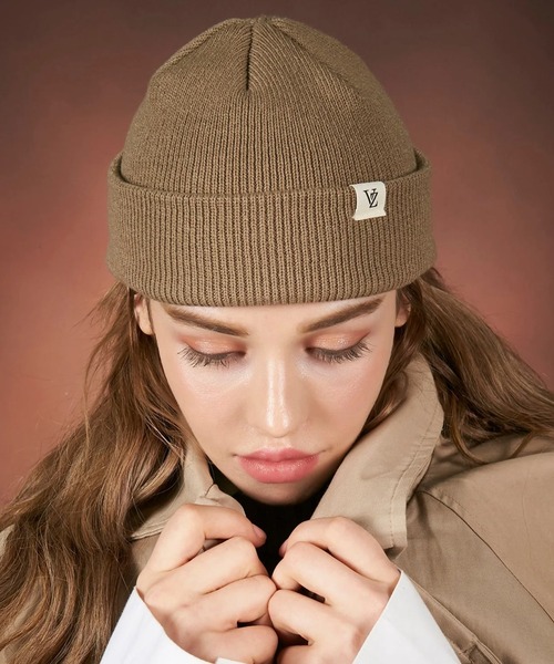 VARZAR/バザール Monogram label beanie ビーニー ニット帽