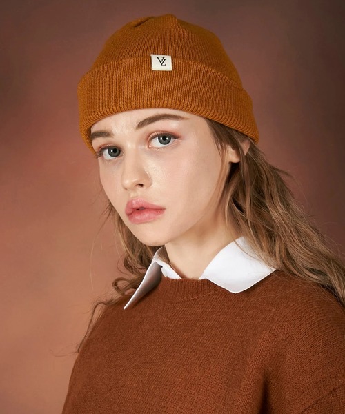 VARZAR（バザール）の「VARZAR/バザール Monogram label beanie ビーニー ニット帽（ニットキャップ/ビーニー・レディース・ベージュ/マスタード/ホワイト/ブラック/カーキ/グレー・FREE）」の9枚目の写真