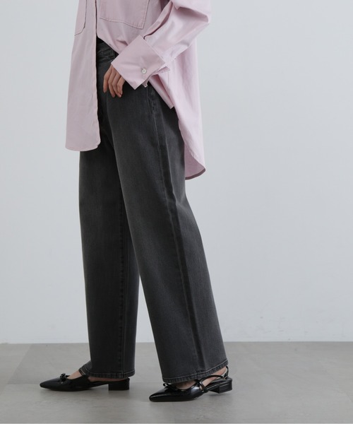 N.(N. Natural Beauty Basic)(エヌエヌナチュラルビューティーベーシック)の「◆◇5ポケットワイドデニムパンツ(デニムパンツ・レディース・ライトブルー/ワンウォッシュ/ブラック/ブルー系その他・SMALL/X-SMALL/MEDIUM)」の2枚目の写真