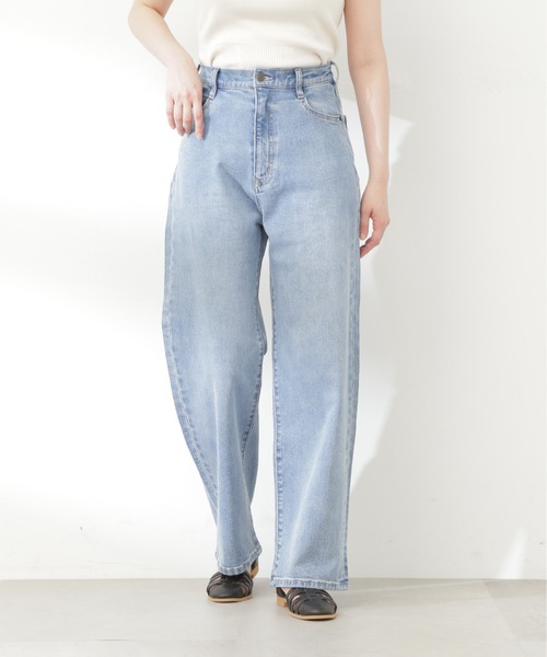 N.(N. Natural Beauty Basic)(エヌエヌナチュラルビューティーベーシック)の「◆◇5ポケットワイドデニムパンツ(デニムパンツ・レディース・ライトブルー/ワンウォッシュ/ブラック/ブルー系その他・SMALL/X-SMALL/MEDIUM)」の17枚目の写真