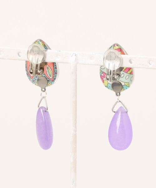 tone(トーン)の「【joesstyle】*Glass Earrings*リバティ×天然石のイヤリング(MA)(イヤリング・レディース・マルチ・FREE)」の8枚目の写真