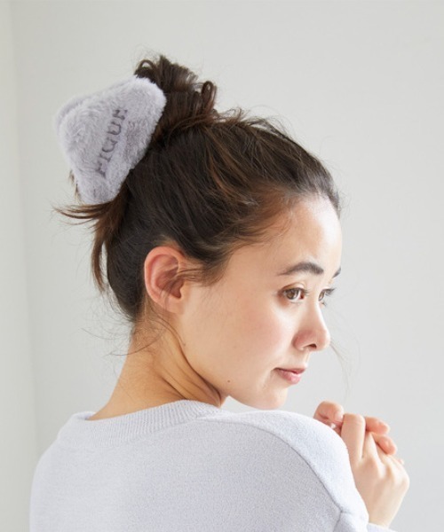 gelato pique（ジェラートピケ）の「エコファーバンスクリップ（バレッタ/ヘアクリップ・レディース・ブルー/ピンク/オフホワイト・FREE）」の4枚目の写真