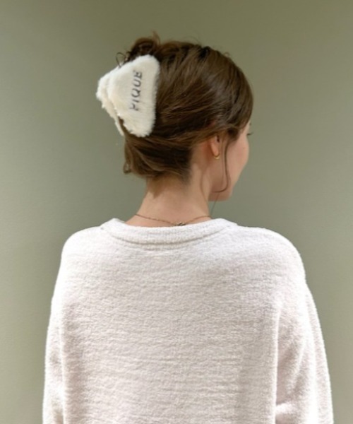 gelato pique（ジェラートピケ）の「エコファーバンスクリップ（バレッタ/ヘアクリップ・レディース・ブルー/ピンク/オフホワイト・FREE）」の15枚目の写真