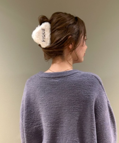 gelato pique（ジェラートピケ）の「エコファーバンスクリップ（バレッタ/ヘアクリップ・レディース・ブルー/ピンク/オフホワイト・FREE）」の16枚目の写真