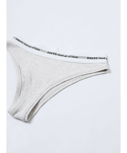 GYDA（ジェイダ）の「BM＆WB JQリブUNDERWEAR（ショーツ・レディース・ライトグレー/ブラック・SMALL）」の5枚目の写真