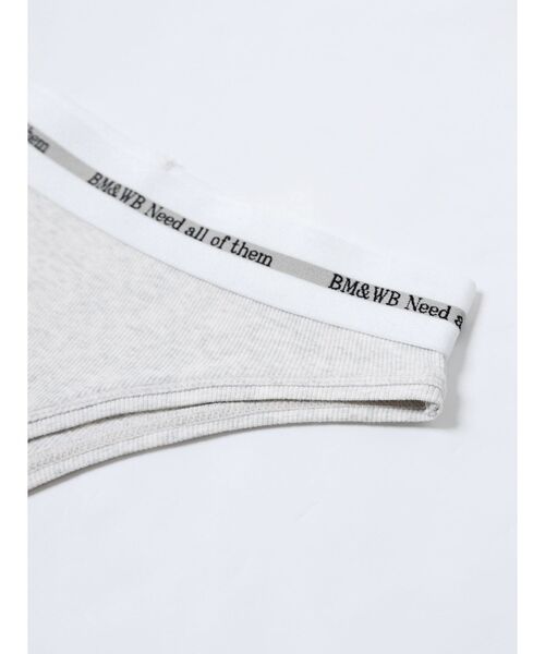 GYDA（ジェイダ）の「BM＆WB JQリブUNDERWEAR（ショーツ・レディース・ライトグレー/ブラック・SMALL）」の6枚目の写真