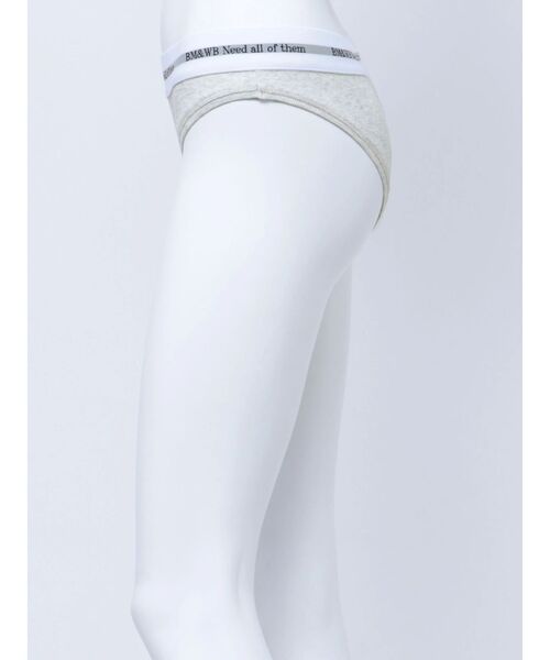 GYDA（ジェイダ）の「BM＆WB JQリブUNDERWEAR（ショーツ・レディース・ライトグレー/ブラック・SMALL）」の9枚目の写真