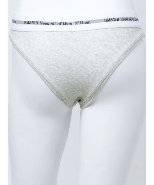 GYDA（ジェイダ）の「BM＆WB JQリブUNDERWEAR（ショーツ・レディース・ライトグレー/ブラック・SMALL）」の11枚目の写真