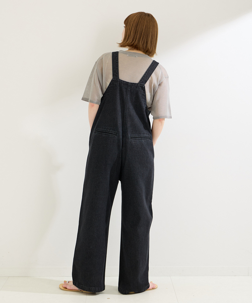 B.C STOCK(ベーセーストック)の「《追加》【WEB限定】デニムオーバーオール(サロペット/オーバーオール・レディース・ブラック/ブルー系その他・FREE)」の3枚目の写真