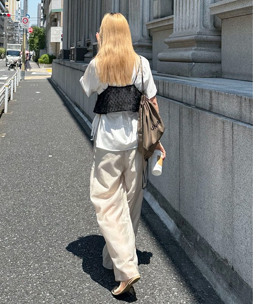 feepur（フェピュール）の「フェザーライクシアービスチェ（その他トップス・レディース・アイボリー/ブラック・MEDIUM）」の9枚目の写真