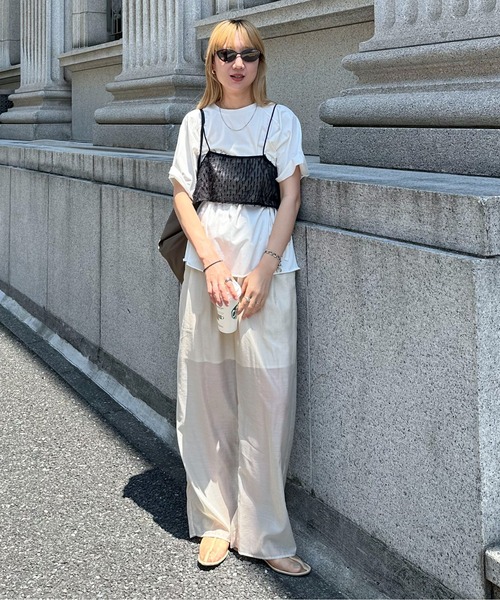 feepur（フェピュール）の「フェザーライクシアービスチェ（その他トップス・レディース・アイボリー/ブラック・MEDIUM）」の7枚目の写真