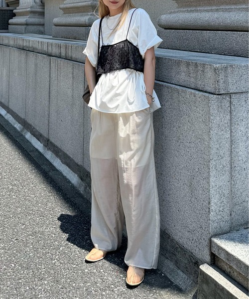 feepur（フェピュール）の「フェザーライクシアービスチェ（その他トップス・レディース・アイボリー/ブラック・MEDIUM）」の5枚目の写真