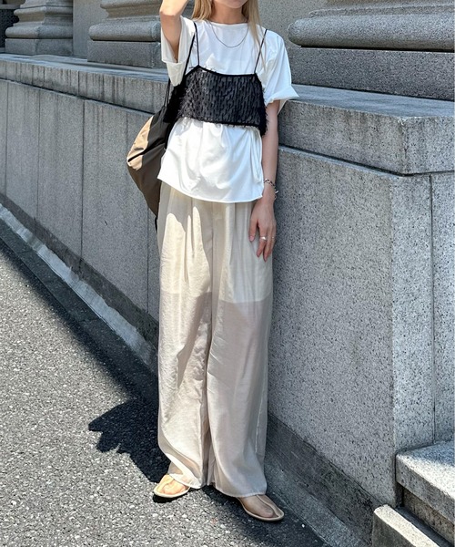 feepur（フェピュール）の「フェザーライクシアービスチェ（その他トップス・レディース・アイボリー/ブラック・MEDIUM）」の8枚目の写真