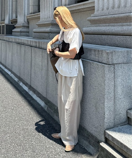 feepur（フェピュール）の「フェザーライクシアービスチェ（その他トップス・レディース・アイボリー/ブラック・MEDIUM）」の6枚目の写真