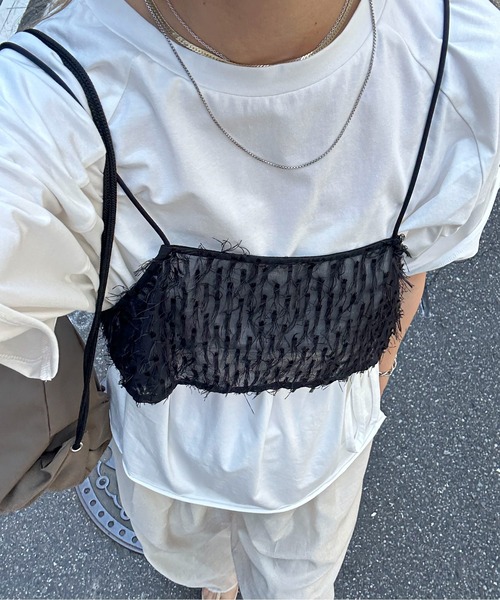 feepur（フェピュール）の「フェザーライクシアービスチェ（その他トップス・レディース・アイボリー/ブラック・MEDIUM）」の17枚目の写真