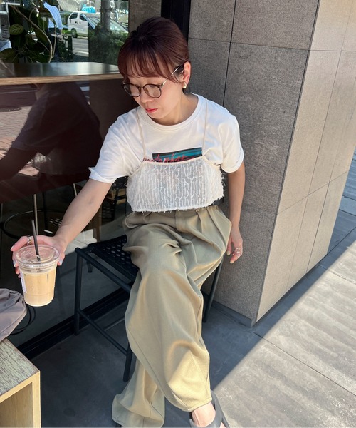 feepur（フェピュール）の「フェザーライクシアービスチェ（その他トップス・レディース・アイボリー/ブラック・MEDIUM）」の19枚目の写真