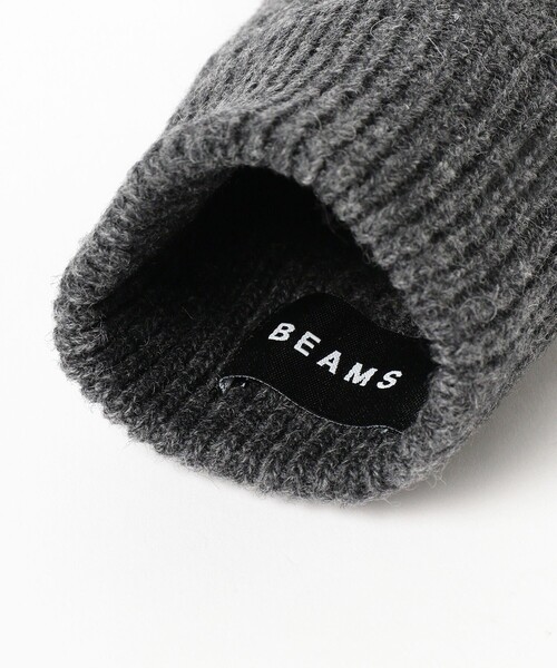 BEAMS（ビームス）の「ケーブルニット レザーグローブ（タッチパネル対応）（手袋・メンズ・ブラック/グレー/ネイビー・ONE SIZE）」の14枚目の写真