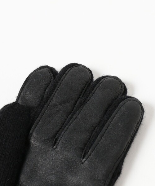 BEAMS（ビームス）の「ケーブルニット レザーグローブ（タッチパネル対応）（手袋・メンズ・ブラック/グレー/ネイビー・ONE SIZE）」の17枚目の写真