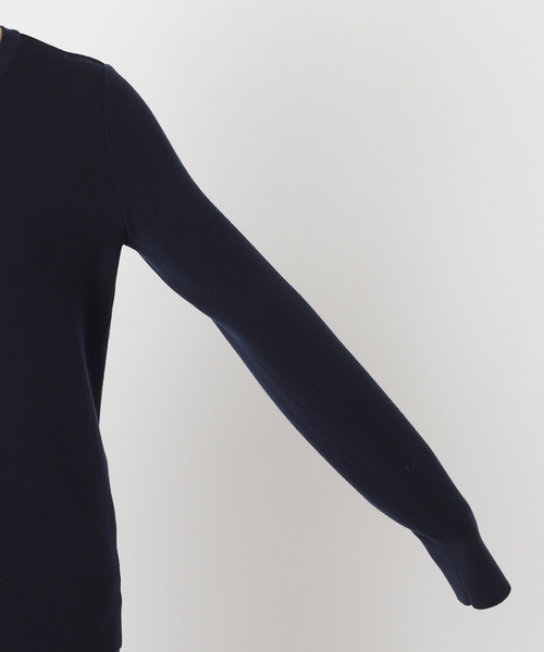 journal standard L'essage（ジャーナルスタンダードレサージュ）の「【LOWER/ローヴァー】18G Smooth Crew Neck Sweater：ニット（ニット/セーター・レディース・ライトグレー/ネイビー・MEDIUM）」の18枚目の写真