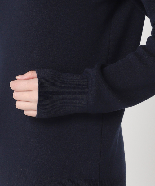 journal standard L'essage（ジャーナルスタンダードレサージュ）の「【LOWER/ローヴァー】18G Smooth Crew Neck Sweater：ニット（ニット/セーター・レディース・ライトグレー/ネイビー・MEDIUM）」の19枚目の写真