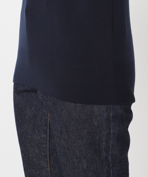 journal standard L'essage（ジャーナルスタンダードレサージュ）の「【LOWER/ローヴァー】18G Smooth Crew Neck Sweater：ニット（ニット/セーター・レディース・ライトグレー/ネイビー・MEDIUM）」の20枚目の写真